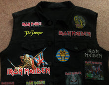 Load image into Gallery viewer, Fully Laden Iron Maiden: Trooper Black Ops Edition Patch Denim Cut-Off Battle Jacket
