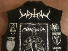 Load image into Gallery viewer, Your Personal Black Metal Patch Collection/Selection Cut-Off Denim Battle Jacket Vest