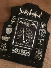 Load image into Gallery viewer, Your Personal Black Metal Patch Collection/Selection Cut-Off Denim Battle Jacket Vest