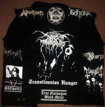 Load image into Gallery viewer, Black Metal Battle Jacket Cut-Off Denim Vest Darkthrone Bathory Marduk Mayhem Venom
