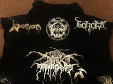 Load image into Gallery viewer, Black Metal Battle Jacket Cut-Off Denim Vest Darkthrone Bathory Marduk Mayhem Venom