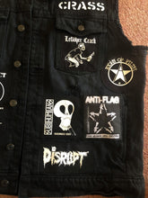 Load image into Gallery viewer, Crust Punk Anarchopunk Battle Jacket Cut-Off Denim Vest Crass Doom Discharge Amebix