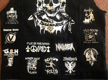 Load image into Gallery viewer, Crust Punk Anarchopunk Battle Jacket Cut-Off Denim Vest Crass Doom Discharge Amebix