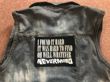 Load image into Gallery viewer, Nirvana Girls' Nevermind Blue 'n' Tie-Bleach Denim Cut-Off Smiley Patch Jacket
