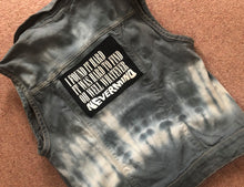 Load image into Gallery viewer, Nirvana Girls' Nevermind Blue 'n' Tie-Bleach Denim Cut-Off Smiley Patch Jacket