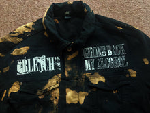 Load image into Gallery viewer, Nirvana Black 'n' Bleach Negative Creep Denim Patch Jacket Vestibule Circles Hell Scoff