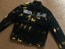 Load image into Gallery viewer, Nirvana Black 'n' Bleach Negative Creep Denim Patch Jacket Vestibule Circles Hell Scoff