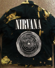 Load image into Gallery viewer, Nirvana Black 'n' Bleach Negative Creep Denim Patch Jacket Vestibule Circles Hell Scoff