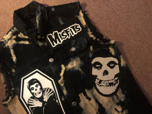 Load image into Gallery viewer, Misfits Tie-Bleach Horror Business Denim Punk Cut-Off Crimson Ghost Fiend Club