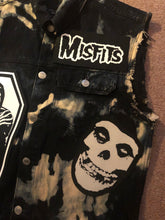 Load image into Gallery viewer, Misfits Tie-Bleach Horror Business Denim Punk Cut-Off Crimson Ghost Fiend Club