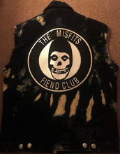 Load image into Gallery viewer, Misfits Tie-Bleach Horror Business Denim Punk Cut-Off Crimson Ghost Fiend Club