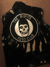 Load image into Gallery viewer, Misfits Tie-Bleach Horror Business Denim Punk Cut-Off Crimson Ghost Fiend Club