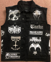 Load image into Gallery viewer, Black Metal Battle Jacket Cut-Off Denim Vest Darkthrone Transilvanian Hunger True Mayhem