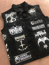 Load image into Gallery viewer, Black Metal Battle Jacket Cut-Off Denim Vest Darkthrone Transilvanian Hunger True Mayhem