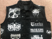 Load image into Gallery viewer, Black Metal Battle Jacket Cut-Off Denim Vest Darkthrone Transilvanian Hunger True Mayhem