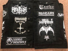 Load image into Gallery viewer, Black Metal Battle Jacket Cut-Off Denim Vest Darkthrone Transilvanian Hunger True Mayhem