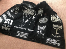 Load image into Gallery viewer, Black Metal Battle Jacket Cut-Off Denim Vest Darkthrone Transilvanian Hunger True Mayhem