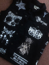 Load image into Gallery viewer, True Scandinavian Black Metal Battle Jacket Cut-Off Denim Vest Burzum Mayhem Darkthrone Taake