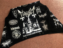 Load image into Gallery viewer, Black Metal Battle Jacket Cut-Off Denim Vest Mayhem De Mysteriis Dom Sathanas