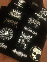 Load image into Gallery viewer, Black Metal Battle Jacket Cut-Off Denim Vest Darkthrone Baphomet True Norwegian