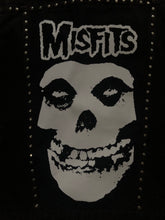 Load image into Gallery viewer, Misfits Fiend Club Studded Black Denim Horror Punk Jacket Crimson Ghost Skull