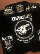 Load image into Gallery viewer, Total Watain Patch Battle Jacket Black Metal Militia Denim Cut-Off Trident Wolf Eclipse FTW 13