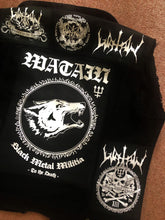 Load image into Gallery viewer, Total Watain Patch Battle Jacket Black Metal Militia Denim Cut-Off Trident Wolf Eclipse FTW 13