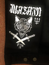 Load image into Gallery viewer, Total Watain Patch Battle Jacket Black Metal Militia Denim Cut-Off Trident Wolf Eclipse FTW 13