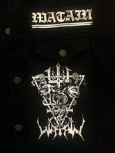 Load image into Gallery viewer, Total Watain Patch Battle Jacket Black Metal Militia Denim Cut-Off Trident Wolf Eclipse FTW 13