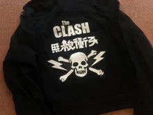 Load image into Gallery viewer, The Clash Lightning Bolt Skull Black Distressed Denim Punk Jacket