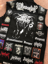 Load image into Gallery viewer, Your Personal Black Metal Patch Collection/Selection Cut-Off Denim Battle Jacket Vest