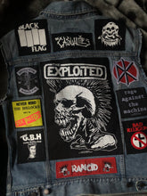 Load image into Gallery viewer, Your Personal Punk Rock Patch Collection/Selection Cut-Off Denim Battle Jacket Vest