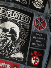 Load image into Gallery viewer, Your Personal Punk Rock Patch Collection/Selection Cut-Off Denim Battle Jacket Vest