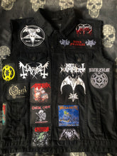Load image into Gallery viewer, Your Personal Metal Patch Collection/Selection Cut-Off Denim Battle Jacket Vest