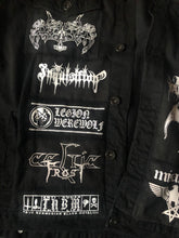 Load image into Gallery viewer, Black Metal Battle Jacket Cut-Off Denim Vest Satanic Warmaster Legion Werewolf