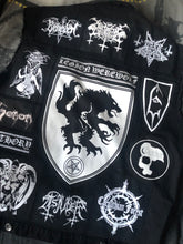 Load image into Gallery viewer, Black Metal Battle Jacket Cut-Off Denim Vest Satanic Warmaster Legion Werewolf