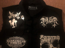 Load image into Gallery viewer, Black Metal Battle Jacket Cut-Off Denim Vest Darkthrone Transilvanian Hunger