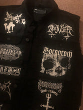Load image into Gallery viewer, Black Metal Battle Jacket Cut-Off Denim Vest Darkthrone Transilvanian Hunger