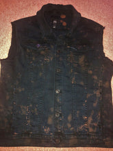 Load image into Gallery viewer, Watain Filth-Splattered Battle Jacket Distressed Black Metal Rocker Patch Denim Cut-Off