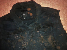 Load image into Gallery viewer, Watain Filth-Splattered Battle Jacket Distressed Black Metal Rocker Patch Denim Cut-Off