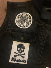 Load image into Gallery viewer, Rancid Punx 20 Years Down Hooligans Punk Rock Denim Cut-Off Hooded Battle Jacket