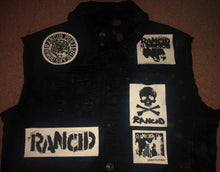 Load image into Gallery viewer, Rancid Punx 20 Years Down Hooligans Punk Rock Denim Cut-Off Hooded Battle Jacket
