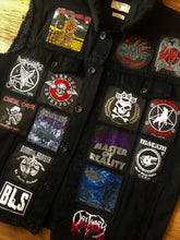 Load image into Gallery viewer, Your Personal Patch Collection/Selection Cut-Off Denim Battle Jacket Vest Heavy Metal Thrash Death Doom