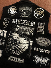 Load image into Gallery viewer, Burzum Hvis Lyset Tar Oss True Norwegian Black Metal Battle Jacket Cut-Off Denim Vest