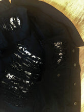 Load image into Gallery viewer, Distressed Punk Rock Black Denim Vest Cut-Off Battle Jacket Slashed Shredded + Studs/Spikes Option