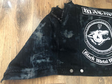 Load image into Gallery viewer, Watain Filth-Splattered Battle Jacket Distressed Black Metal Rocker Patch Denim Cut-Off