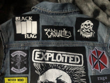 Load image into Gallery viewer, Your Personal Punk Rock Patch Collection/Selection Cut-Off Denim Battle Jacket Vest
