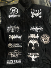 Load image into Gallery viewer, Black Metal Battle Jacket Cut-Off Denim Vest Satanic Warmaster Legion Werewolf