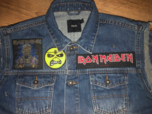 Load image into Gallery viewer, Fully Laden Iron Maiden: Quarter / Half / Three-Quarters / Full Patch Denim Vest Cut-Off Battle Jacket