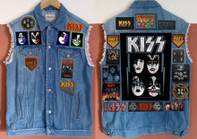 Load image into Gallery viewer, KISS Army: Quarter / Half / Three-Quarters / Full Patch Denim Vest Cut-Off Battle Jacket